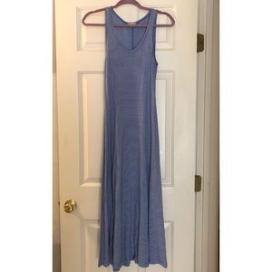 Gap Blue and White Striped Maxi Dress